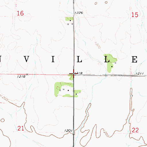 Topographic Map of Township of Danville, IA