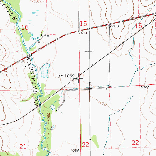 Topographic Map of Township of Dayton, IA