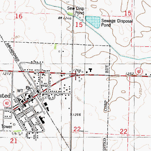 Topographic Map of Township of Denmark, IA