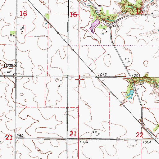 Topographic Map of Township of Des Moines, IA