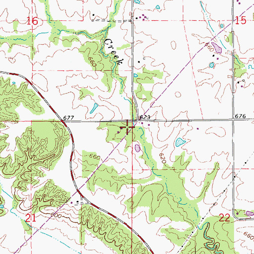 Topographic Map of Township of Des Moines, IA