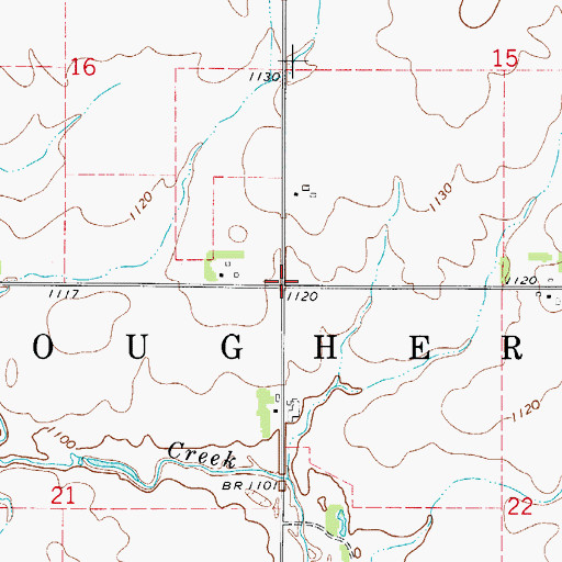 Topographic Map of Township of Dougherty, IA