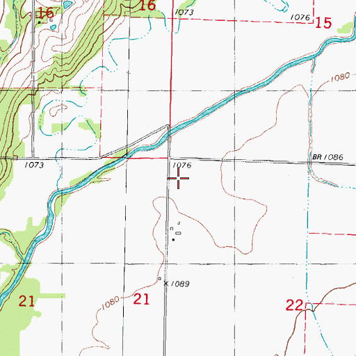Topographic Map of Township of Douglas, IA