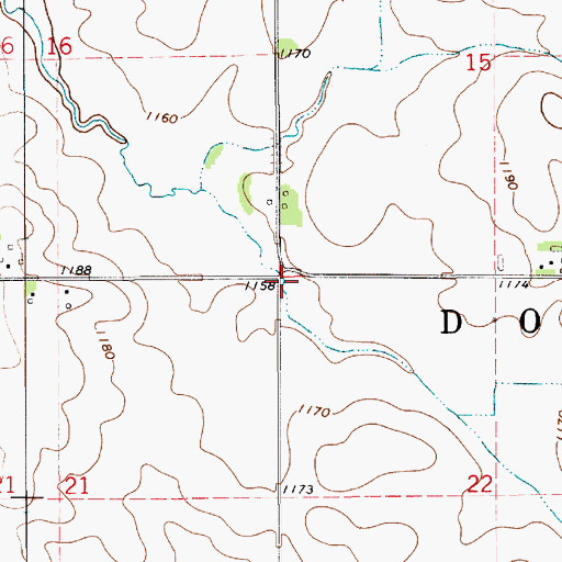 Topographic Map of Township of Douglas, IA