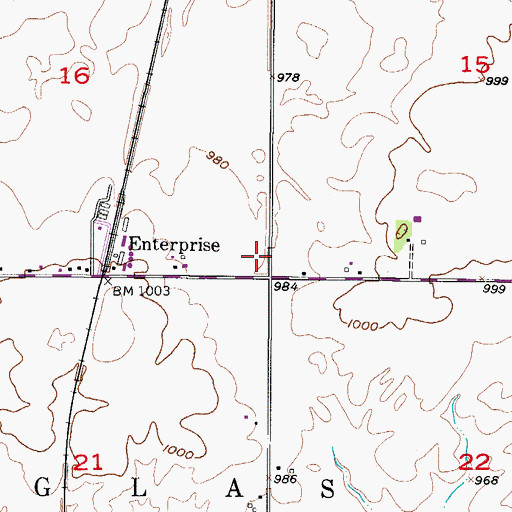 Topographic Map of Township of Douglas, IA