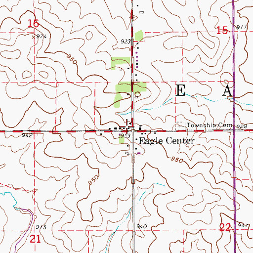 Topographic Map of Township of Eagle, IA