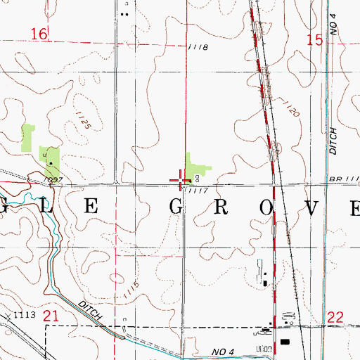 Topographic Map of Township of Eagle Grove, IA