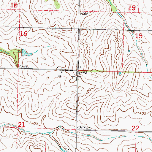 Topographic Map of Township of East Boyer, IA