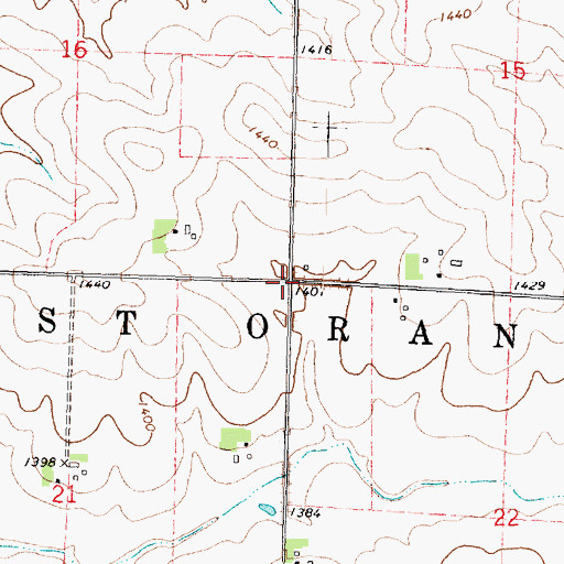 Topographic Map of Township of East Orange, IA