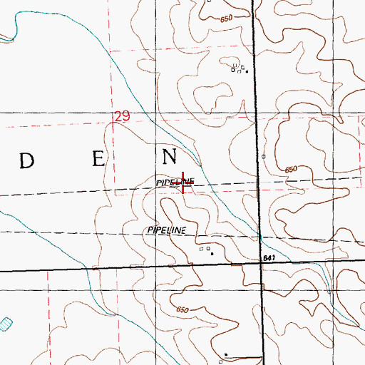 Topographic Map of Township of Eden, IA