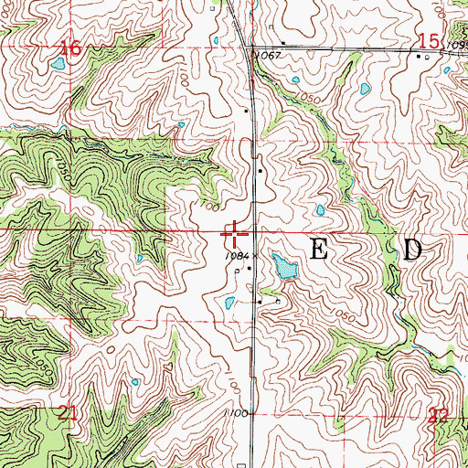Topographic Map of Township of Eden, IA