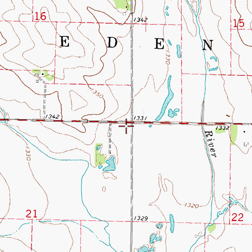 Topographic Map of Township of Eden, IA