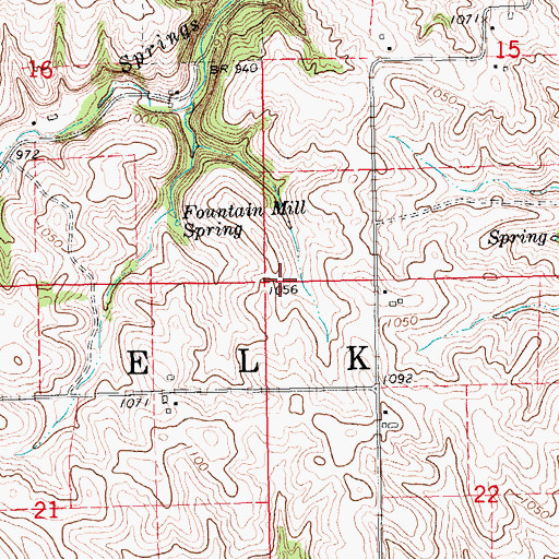 Topographic Map of Township of Elk, IA