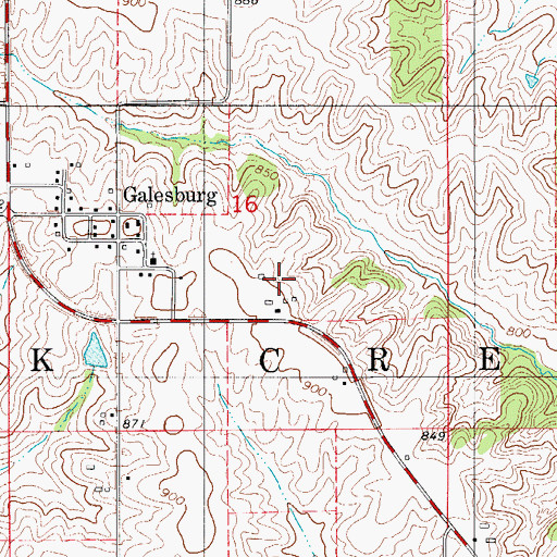 Topographic Map of Township of Elk Creek, IA