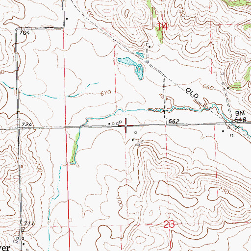 Topographic Map of Township of Elk River, IA