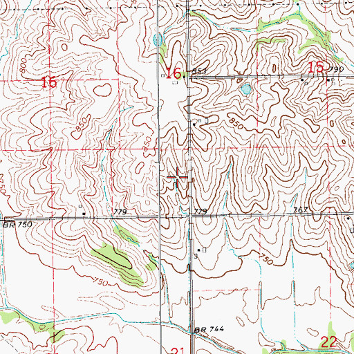 Topographic Map of Township of English, IA