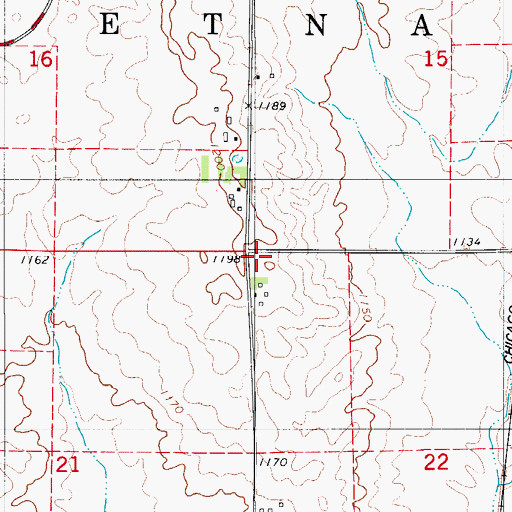 Topographic Map of Township of Etna, IA