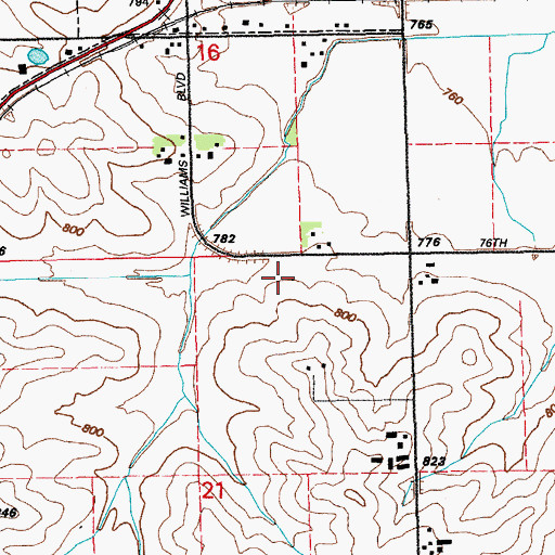 Topographic Map of Township of Fairfax, IA