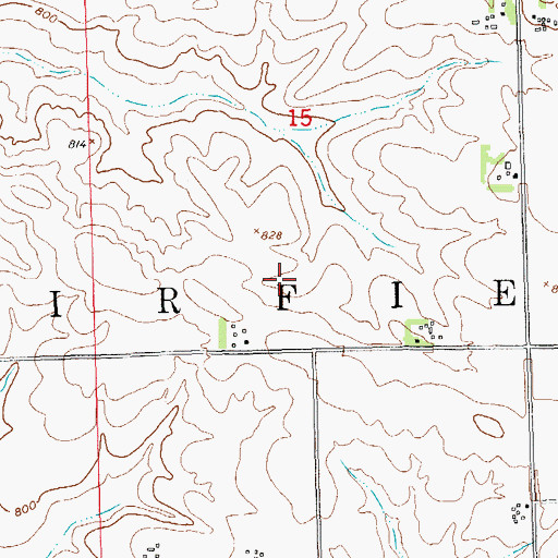 Topographic Map of Township of Fairfield, IA