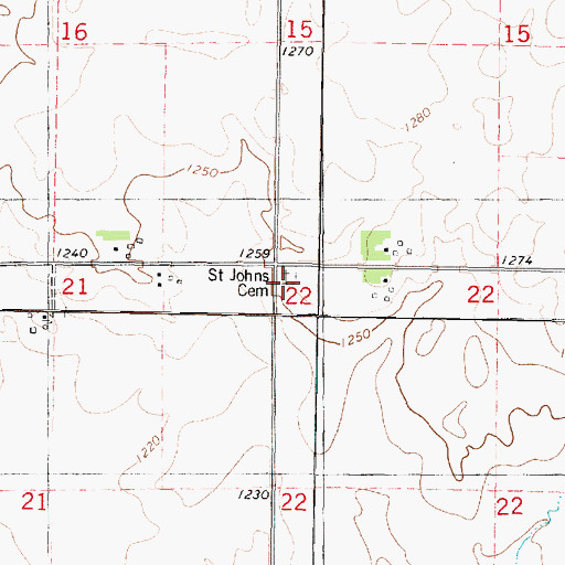 Topographic Map of Township of Fairfield, IA