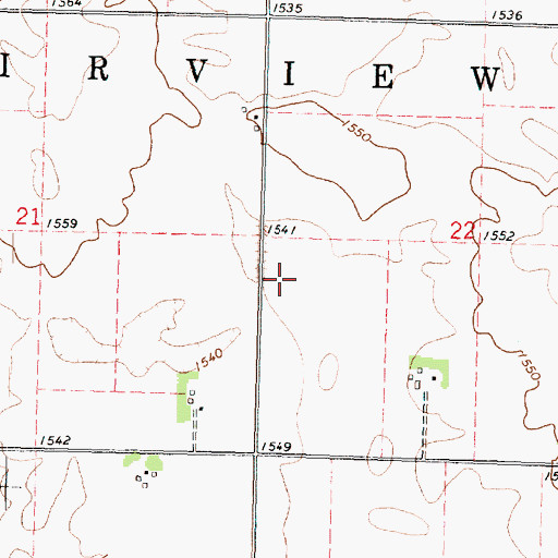 Topographic Map of Township of Fairview, IA