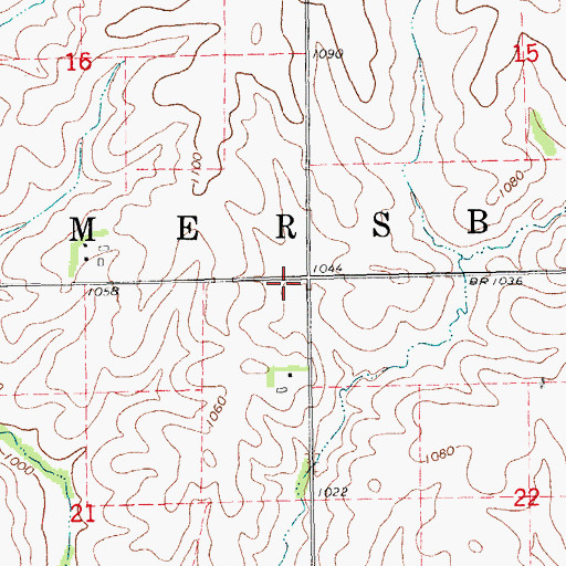 Topographic Map of Township of Farmersburg, IA