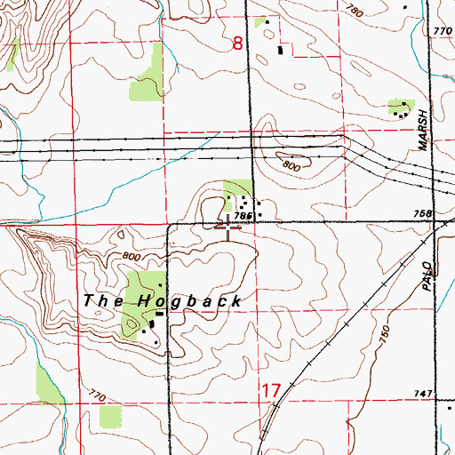 Topographic Map of Township of Fayette, IA