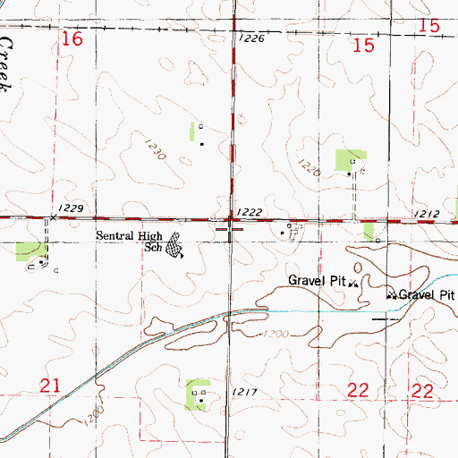 Topographic Map of Township of Fenton, IA