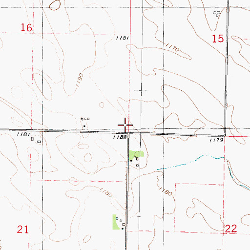 Topographic Map of Township of Fern Valley, IA
