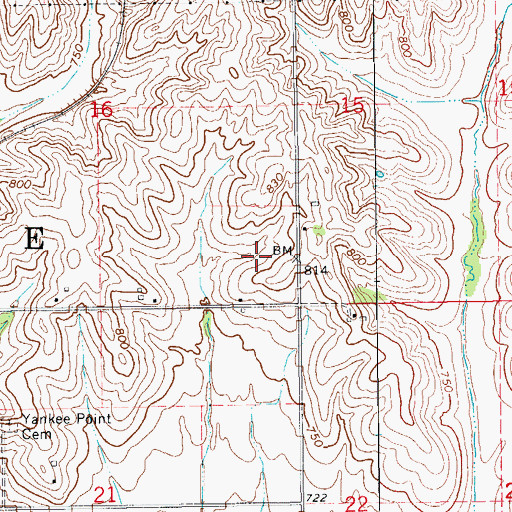 Topographic Map of Township of Fillmore, IA