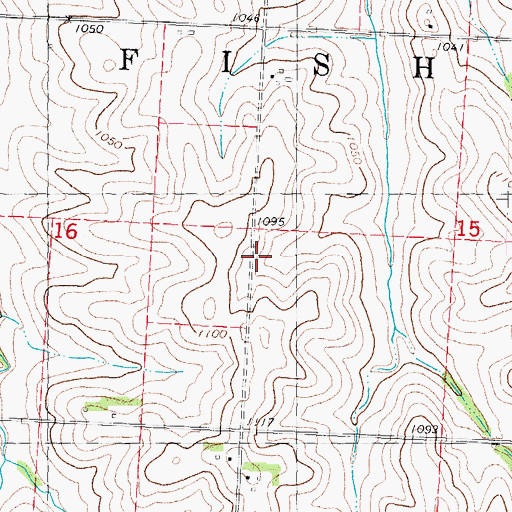 Topographic Map of Township of Fisher, IA