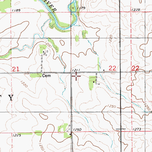 Topographic Map of Township of Forest City, IA