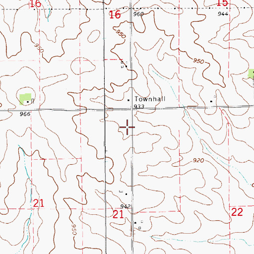 Topographic Map of Township of Fox, IA