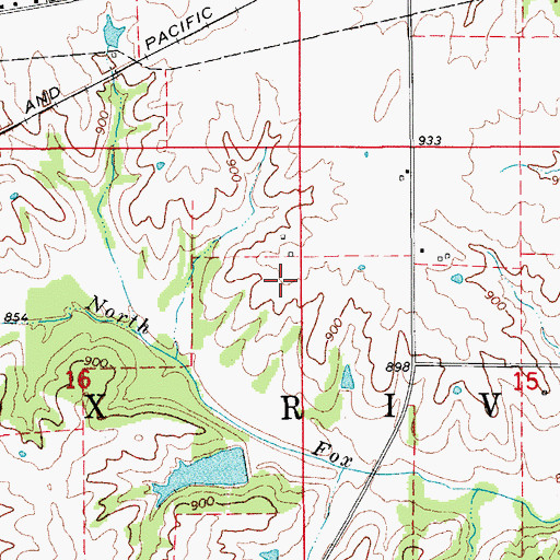 Topographic Map of Township of Fox River, IA