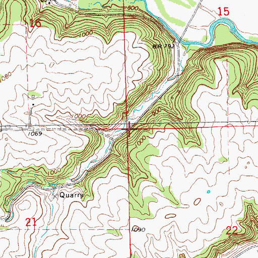 Topographic Map of Township of Franklin, IA
