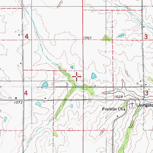 Topographic Map of Township of Franklin, IA