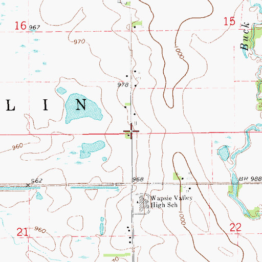 Topographic Map of Township of Franklin, IA