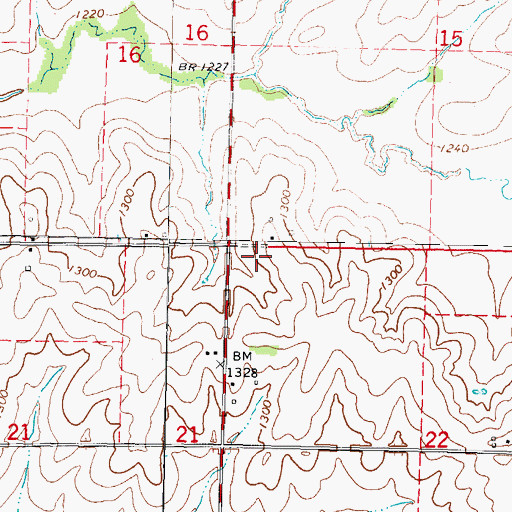Topographic Map of Township of Franklin, IA