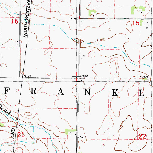Topographic Map of Township of Franklin, IA