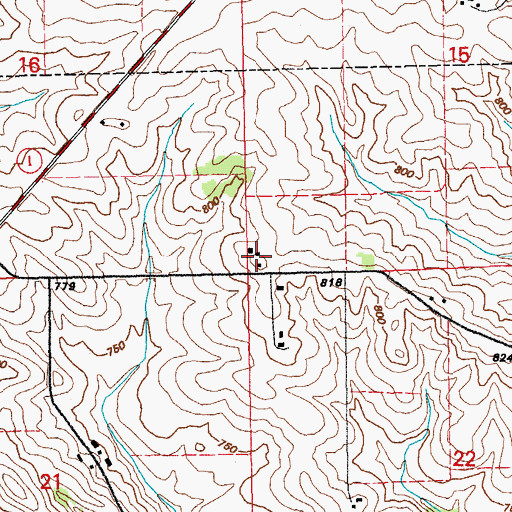 Topographic Map of Township of Franklin, IA