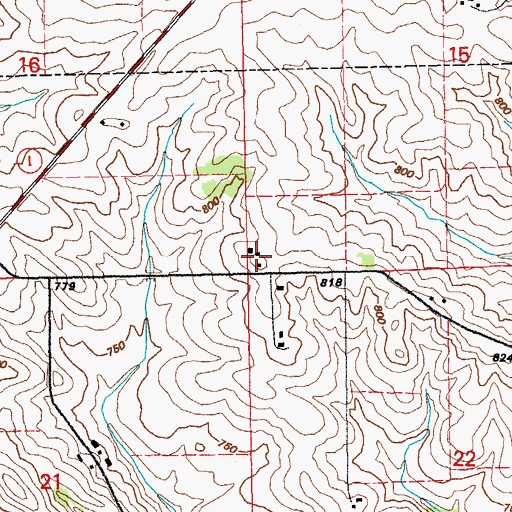 Topographic Map of Township of Franklin, IA