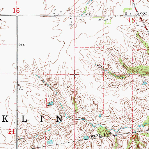 Topographic Map of Township of Franklin, IA