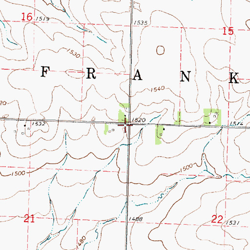 Topographic Map of Township of Franklin, IA