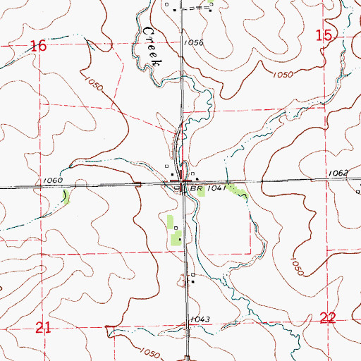 Topographic Map of Township of Fremont, IA