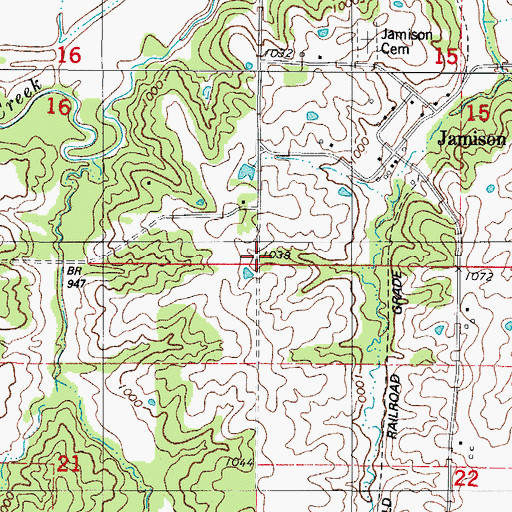 Topographic Map of Township of Fremont, IA