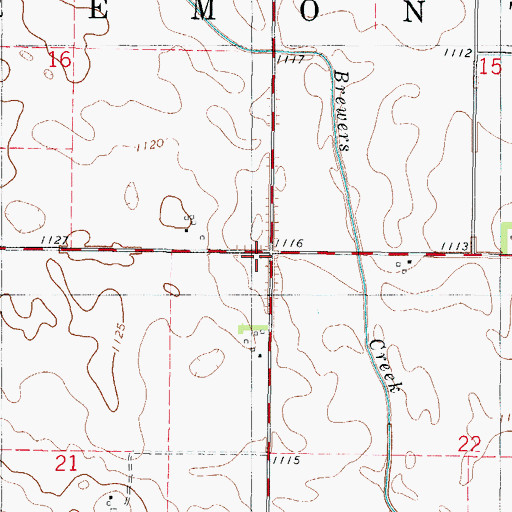 Topographic Map of Township of Fremont, IA