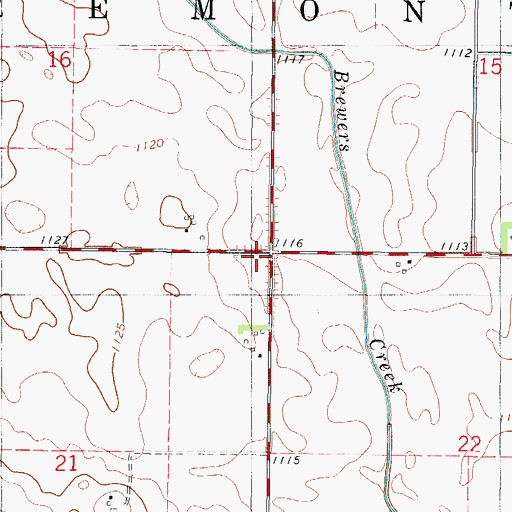 Topographic Map of Township of Fremont, IA