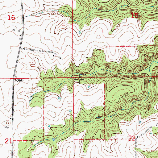Topographic Map of Township of French Creek, IA