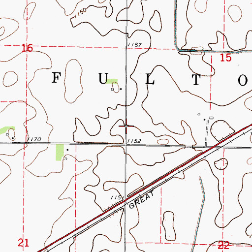 Topographic Map of Township of Fulton, IA