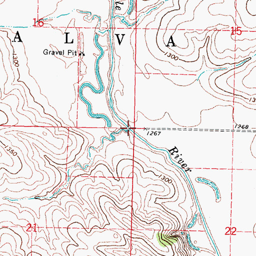 Topographic Map of Township of Galva, IA